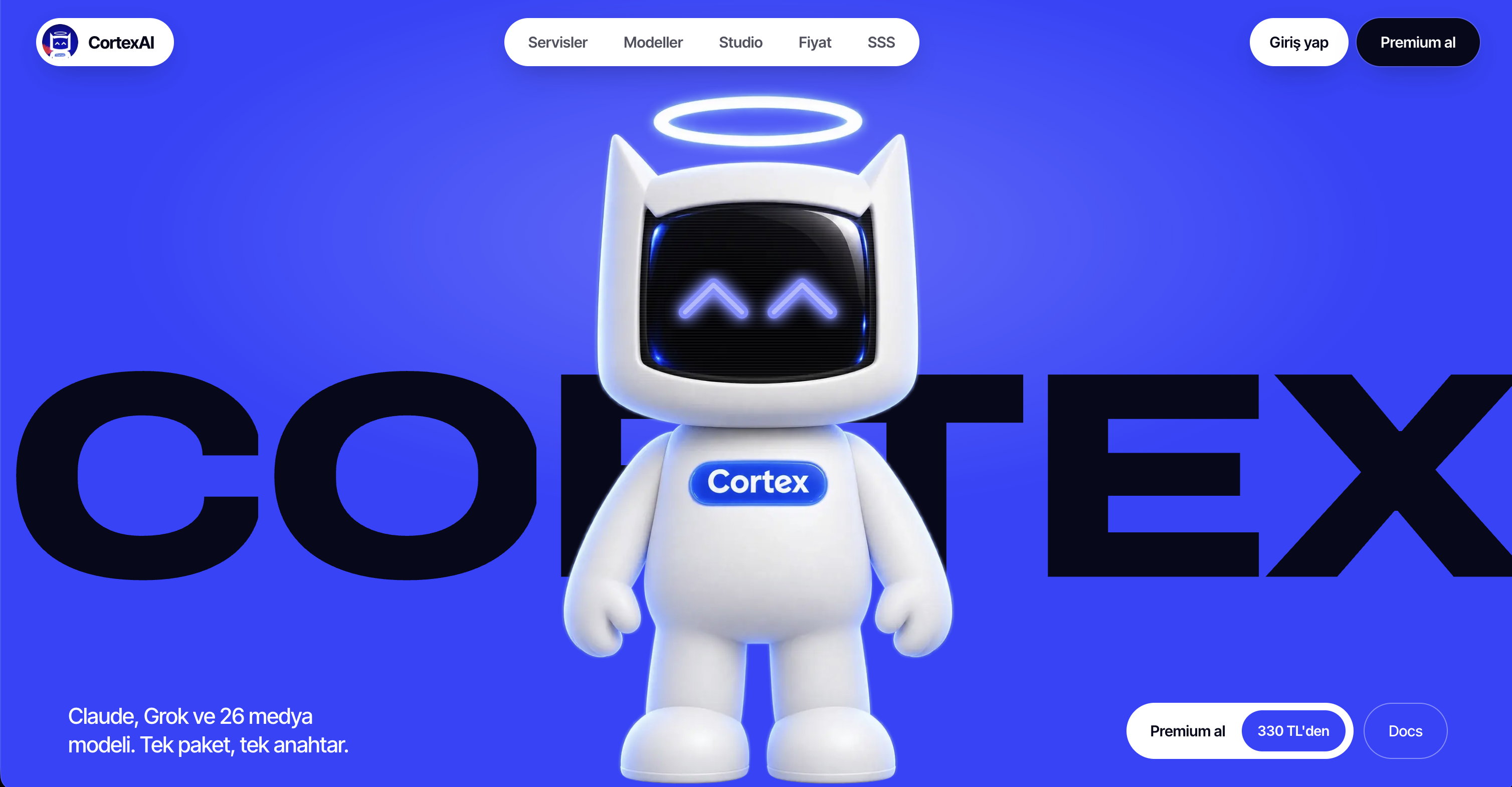 Cortex AI projesi arayüzü